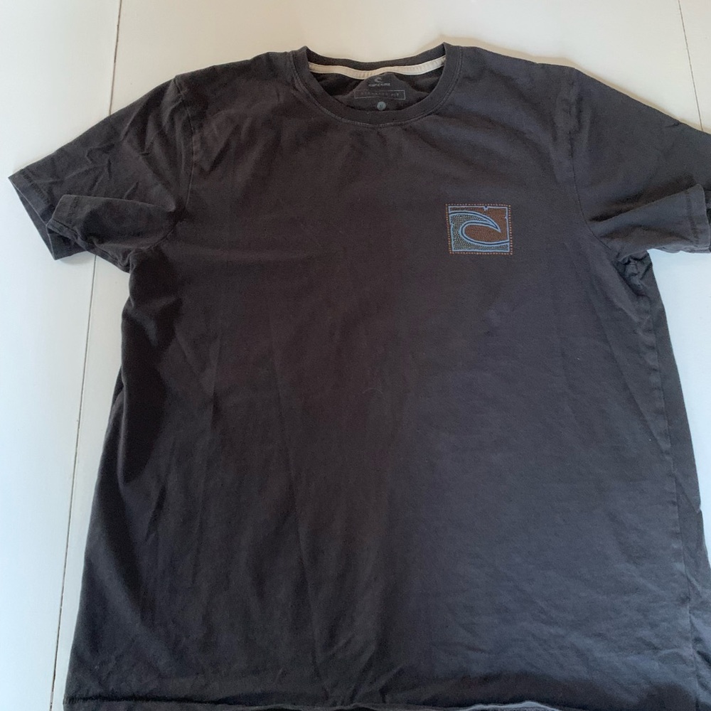 Ripcurl mens tshirt size medium black with back design